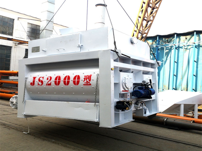 小型混凝土自動上料攪拌機(jī)用什么？看這款小型js混凝土攪拌機(jī)圖片